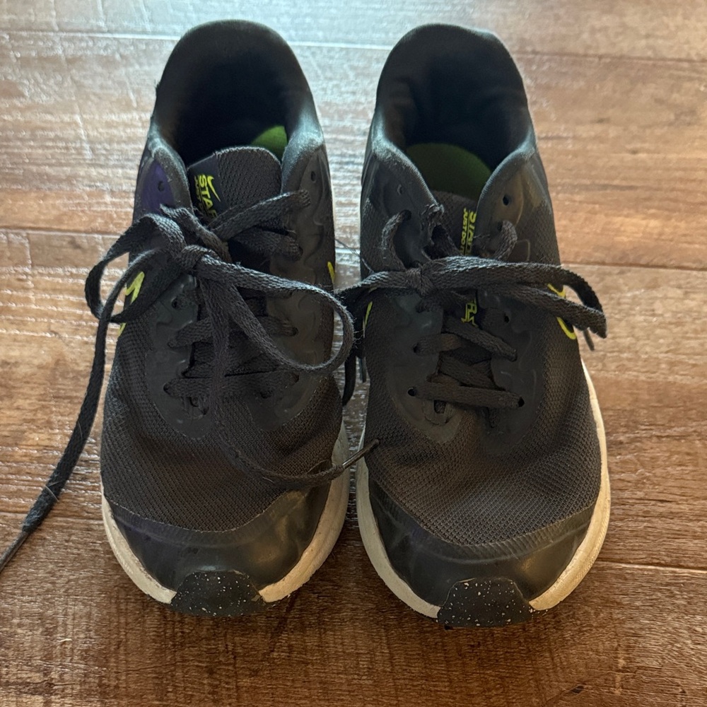 Nike Kids Black Sneakers with White Soles